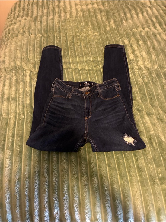 Hollister Denim - Hollister Dark Blue Women's Distressed Skinny Jeans
